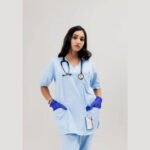 Glacial Blue Female Scrubs