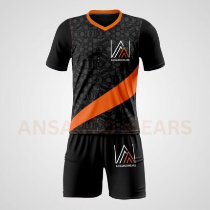 black custom soccer uniform soccer jersey