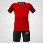 custom red soccer uniform soccer jersey