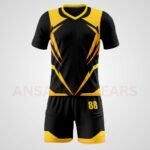 black Custom soccer uniform soccer jersey