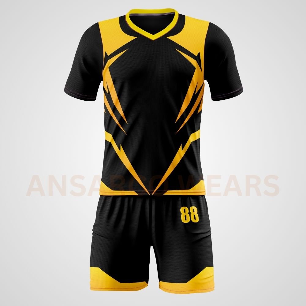 soccer 3 black Custom soccer uniform soccer jersey