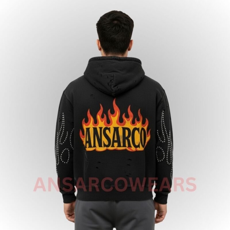 Custom Made Hoodie (Screen Printing, Rhinestones, Distressed/Ripped, Private Label) Factory manufacturer